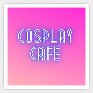 Cosplay Cafe logo (pink) Sticker